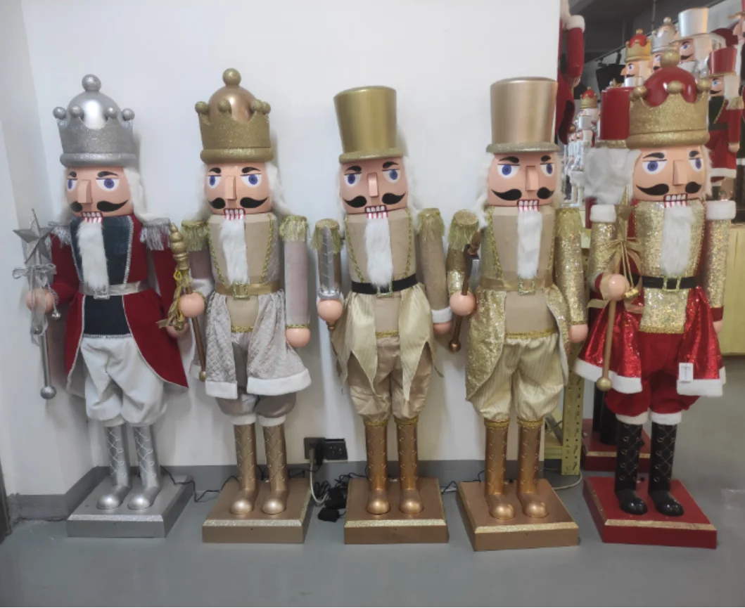 Navidad 160cm Musical Animated Nutcracker Sings Jingle Bells Christmas Tree Ornament Gifts Toys Christmas Decoration Nutcracker