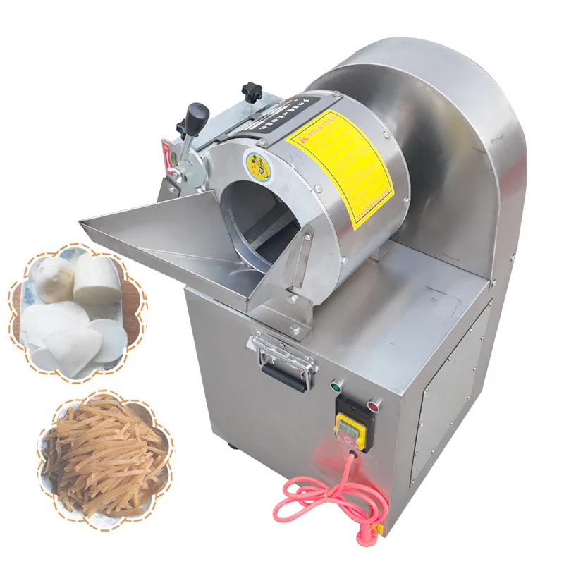 Vegetable Cutting Machine Commercial Sweet Potato Ginger Hawthorn Electric Slicer Potato Shredding Machine Diced Radish Slicer