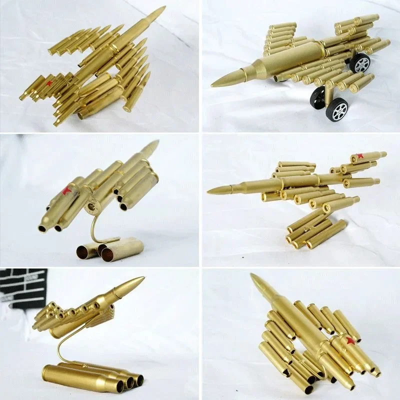 Bullet case aircraft crafts ornaments  Alloy bullet case models   Home desktop decoration, window decorations   Birthday gifts