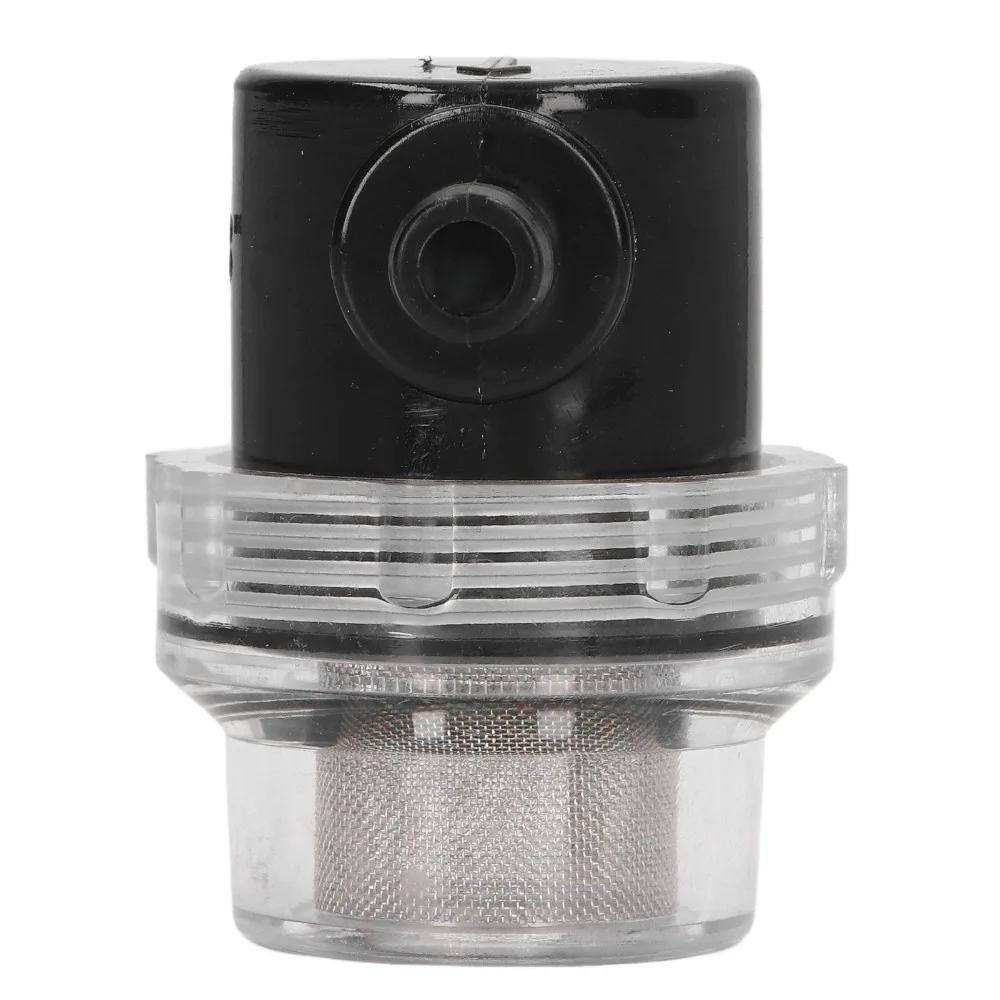 3/8 Inch ID Water Pump Strainer 50 Mesh Stainless Steel Screen In Line Strainer ABS Material 1/2 Inch Output Twist-On Strainer
