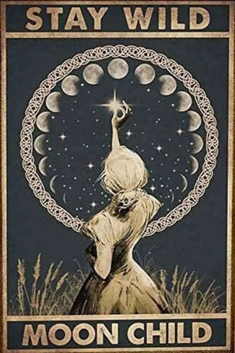 

Детский настенный плакат Stay Wild Moon без рамки, плакат на холсте, подарки для друзей, семьи, учеников, несколько размеров на выбор