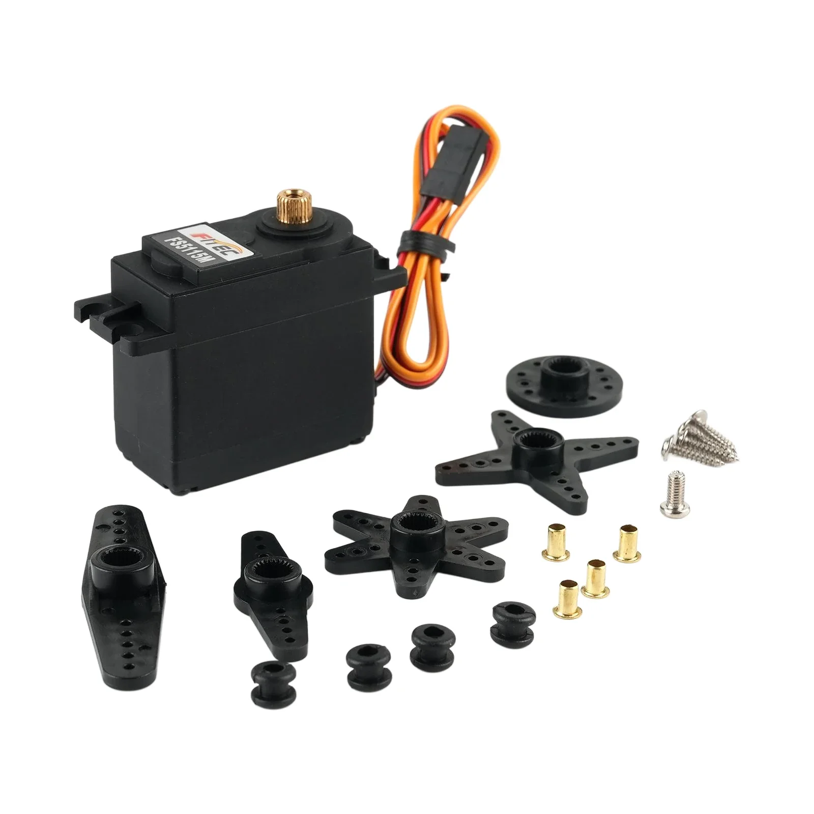 Silnik analogowy Feetech FS5115M o wysokim momencie obrotowym 15 kg z metalowymi przekładniami do łodzi RC, samochodów, robotów i automatyzacji.