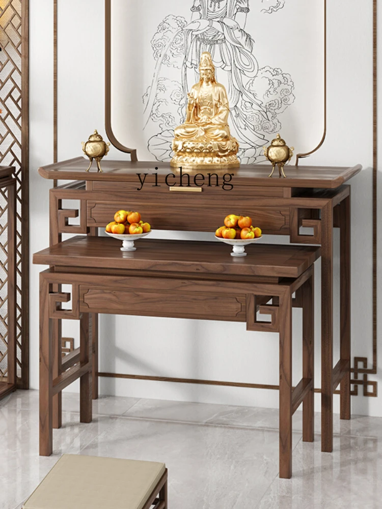 XL Solid Wood Buddha Table Buddha Hall Modern Desk Simple Buddha Shrine Prayer Altar Table Altar Cabinet Buddha Niche