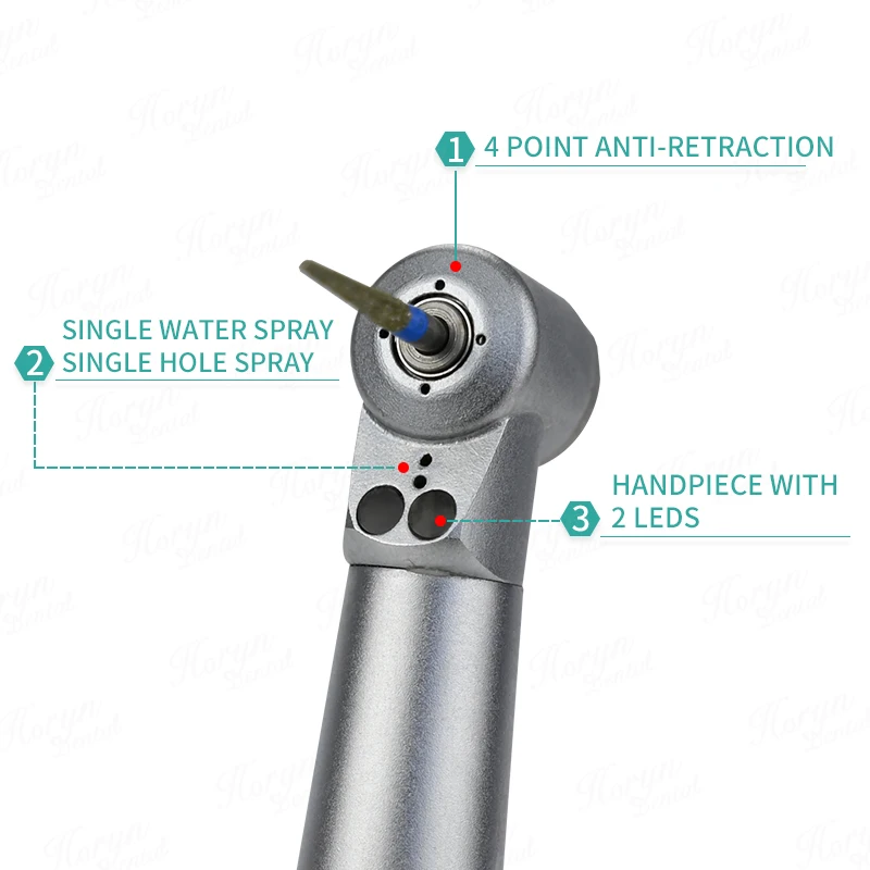 Dentistry Mini Small Head High Speed Handpiece LED Air Turbine for Dental Lab Kids Children with 2 holes 4 holes