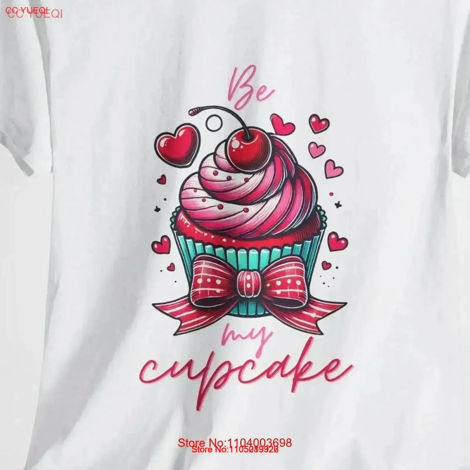 تي شيرت عيد الحب Be My Cupcake تي شيرت فودي من القطن الثقيل مثالي لأعياد الميلاد اختيار مثالي عتيق مغسول أنيق