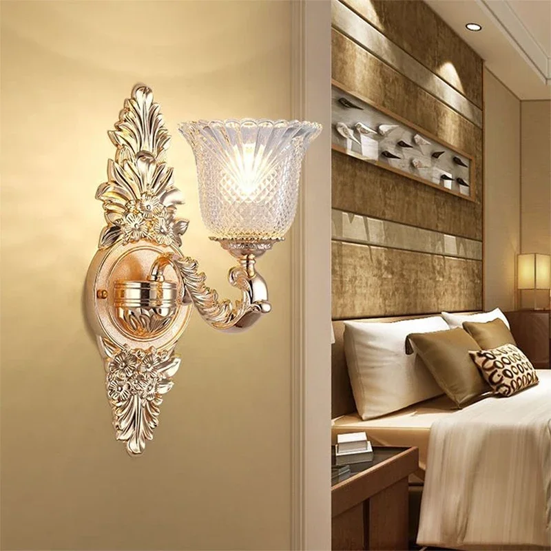 TEMOU European Crystal Wall Lamp Luxury Living Room Bedroom Bedside Lamp Background Wall Corridor Villa Hotel Lighting image 4