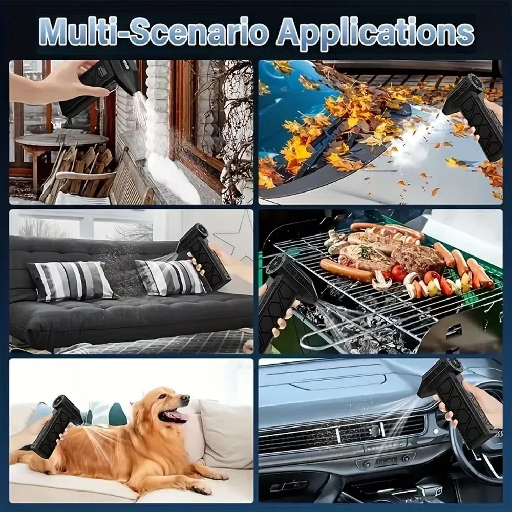 مروحة توربو كهربائية صغيرة محمولة باليد مع محرك بدون فرش للاستخدام الصناعي - سرعة الرياح 52 متر/الثانية و1800 دورة في الدقيقة #6