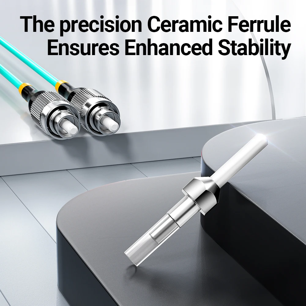 AMPCOM SC to FC UPC OM3 Волоконно-оптический патч-кабель Многорежимный дуплексный кабель, 50/125 мкм, наружный диаметр 2,0 мм, LSZH OFNR, 1-100 метров