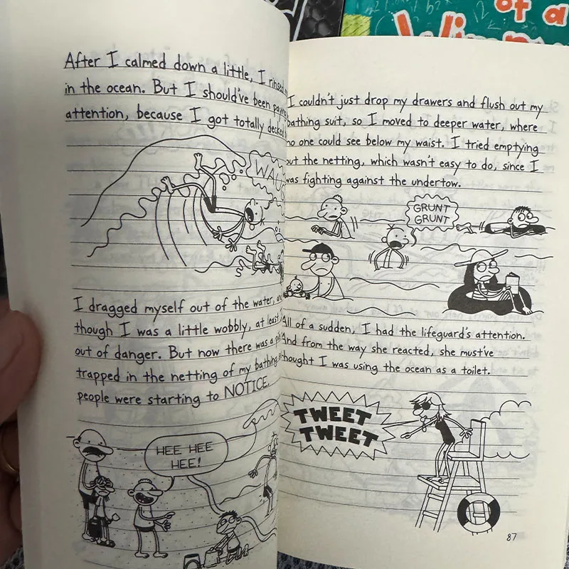 يوميات طفل جبان الإنجليزية 17-19 كتاب الأطفال كتب الخيال كتب روايات المانجا باللغة الإنجليزية كتب المانغا 3 كتب #4