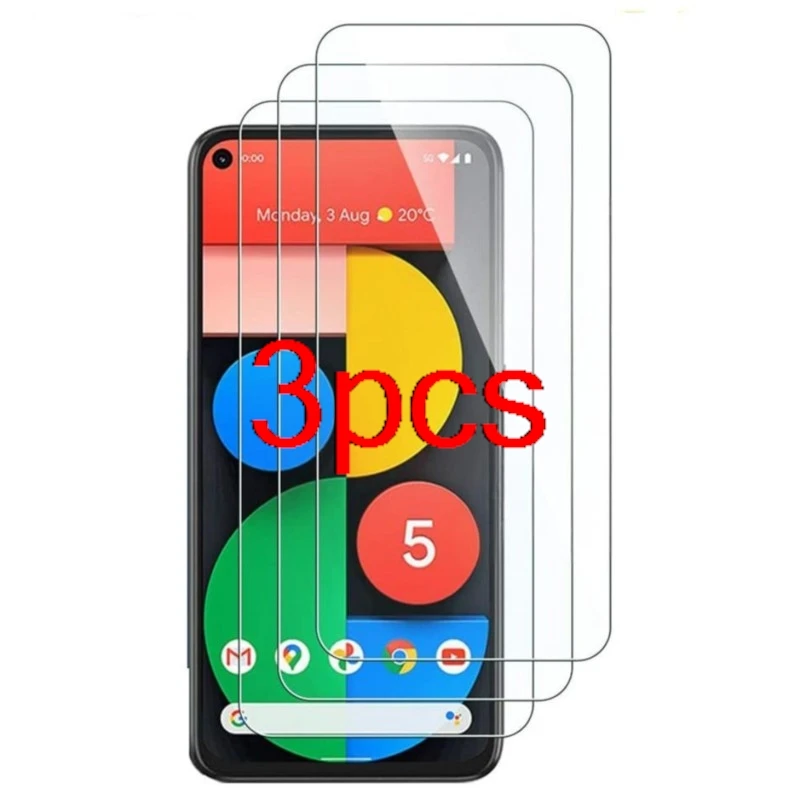 

3PCS 9H Clear HD Front Safety Tempered Glass Guard On For Google Pixel 5 Pixel5 Screen Protector Protective Film Shield