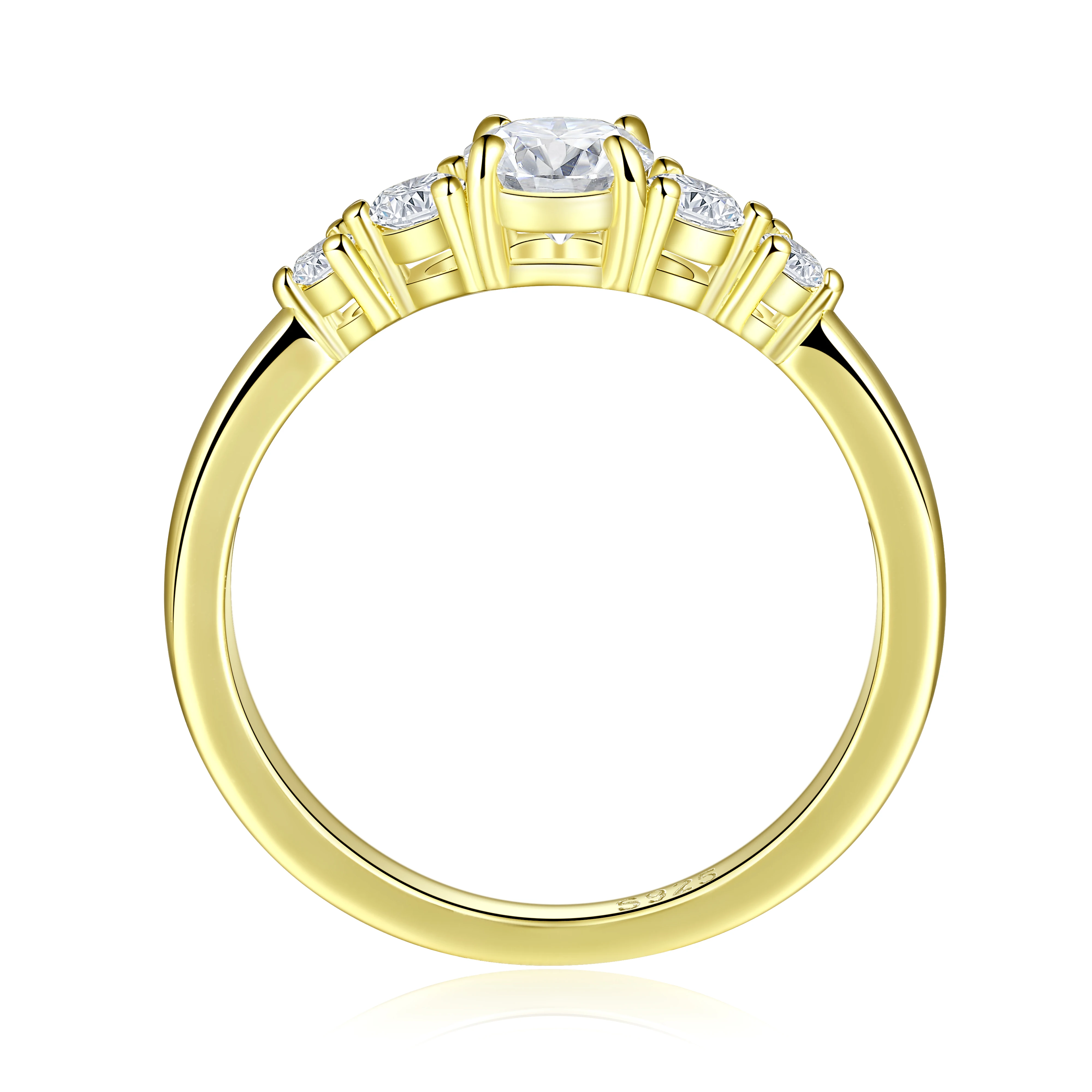 Sunstar مخصص 14K 18K مطلية بالذهب 925 فضة خواتم رائعة قطع الزركون حجر المألوف الزفاف الذكرى مجوهرات