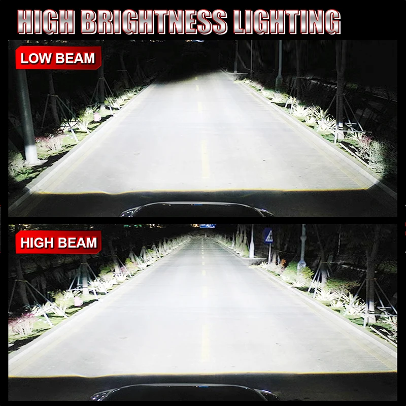 360 H7 LED سيارة المصابيح الأمامية Canbus مصباح ليد للسيارة ثلاثية الأبعاد 9084 CSP رقاقة توربو LED H7 1:1 كشافات صغيرة عالية منخفضة شعاع 6000K 2 قطعة