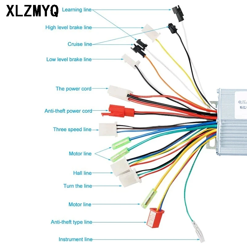 Brushless DC Motor Controller 36V/48V 350W Electric Bicycle E-bike Scooter Motor Controller 16-18A For Electric Bike Accessories