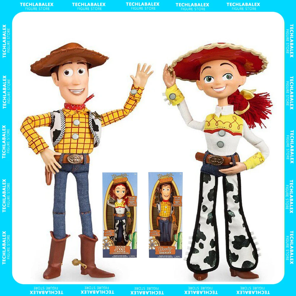 Oferta Imperdível: Boneco de Ação Woody de 40cm da Disney Pixar Toy Story, Personagem de Filme com Som, Modelo de Cowboy de Pano, Presente Colecionável