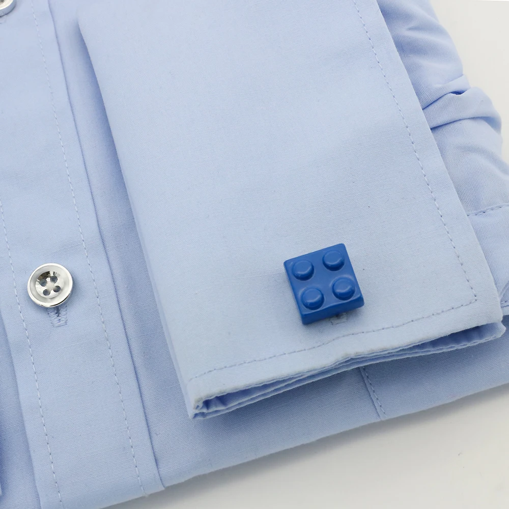 Block Cufflinks Muti-color Bricks Design Blue Red Black 9 Colors Option Copper Novelty Cuff Links Wholesale&retail