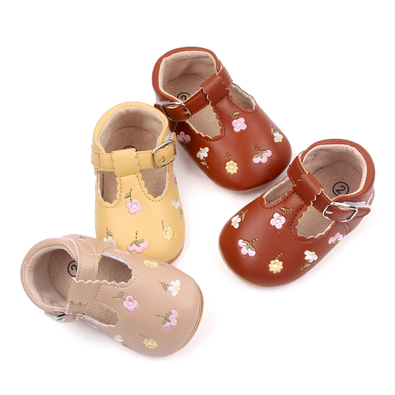 Baby Summer Sandal Embroidery Flower Design Spring and Autumn Style