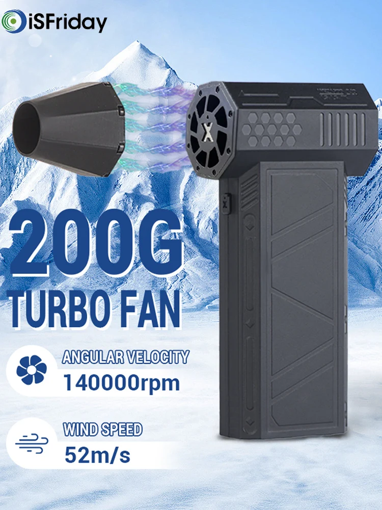 X3 Violent Fan 140000RPM Powerful Air Blower Vacuum Dust Cleaner Type-C Charging Strong Winds 52m/s Brushless Turbo Jet Blower