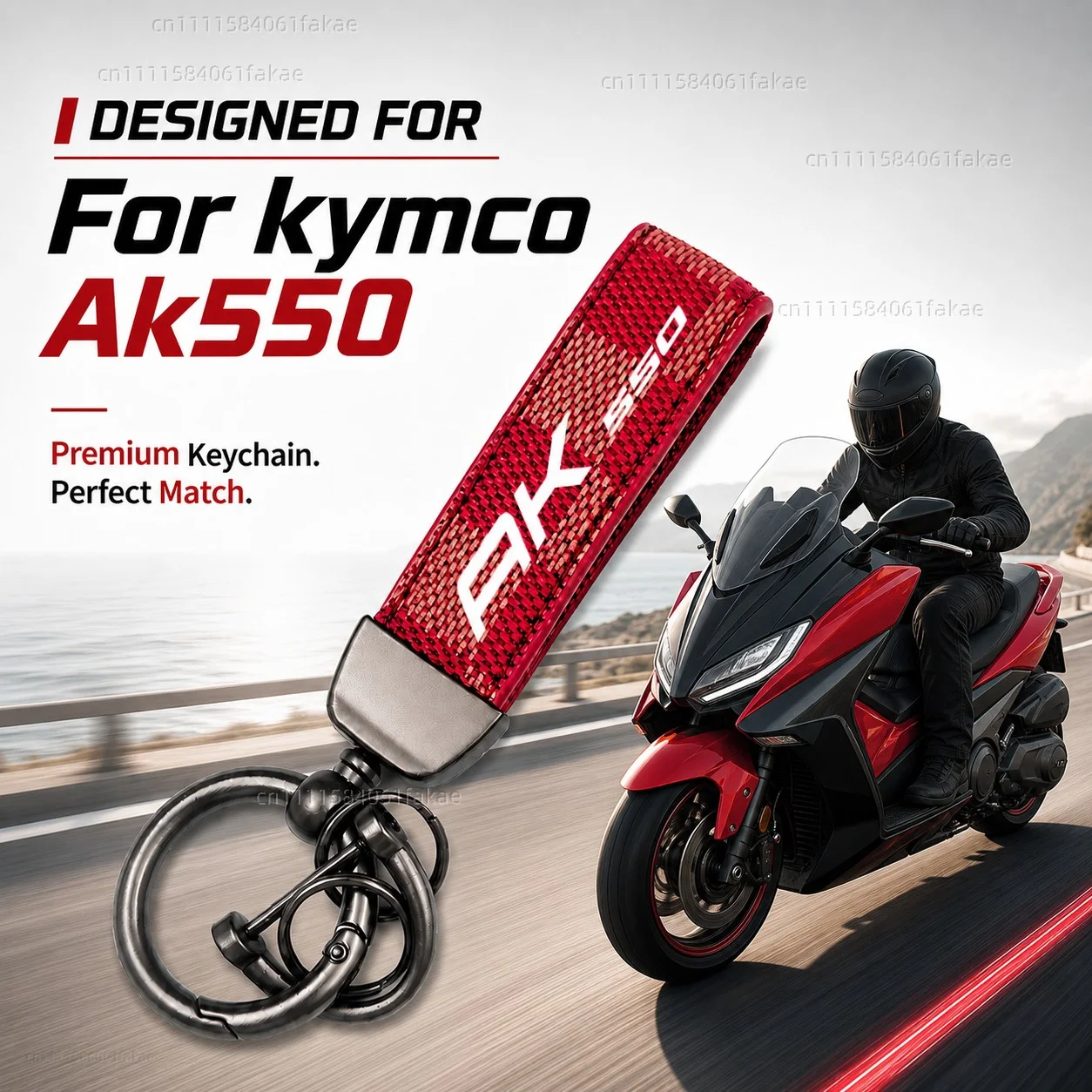 For kymco Ak550 AK 500 550AK Motorcycle Keychain Leather Key Ring Custom Logo Gift for Rider Men Women Accessories