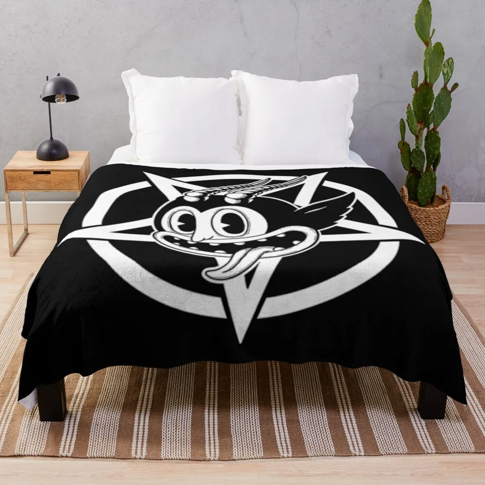 Ghostemane Devil Satan 666 Throw Blanket sofa bed Furrys cosplay anime Blankets