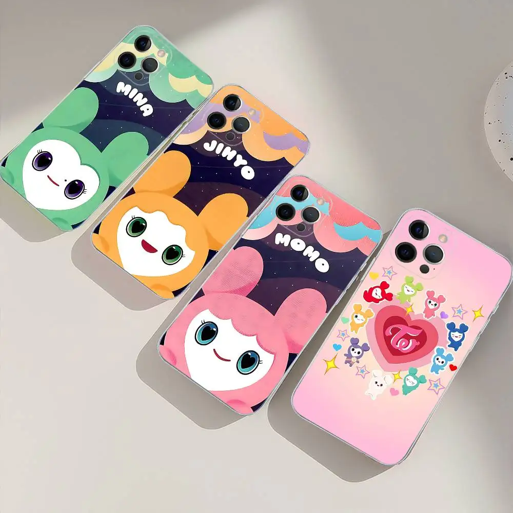 kpop T-Twices For iPhone 11 12 13 14 15 16 17 Pro Max Plus 13 Mini Silicone Soft Transparent Back