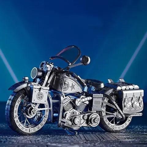 Motorcykel 3D Metallpussel DIY Modellbyggsats Vuxenleksaker Födelsedagspresent 6 best sales metallmodellbyggsats - №4
