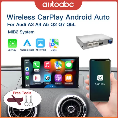 2025 Nuova interfaccia wireless CarPlay Android Auto per Audi A3 A4 A5 Q2 Q7 Q5L 8V AirPlay Mirror Link fotocamera multimediale