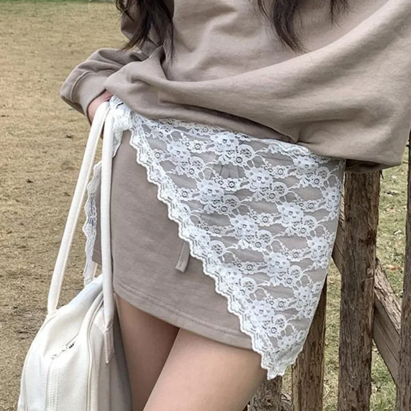 Russian Style Lace Skirt Fart Curtain Women's Skirt Hair Towel Triangle Short Skirt Half Skirt Small Apron Soft Lace Stacked