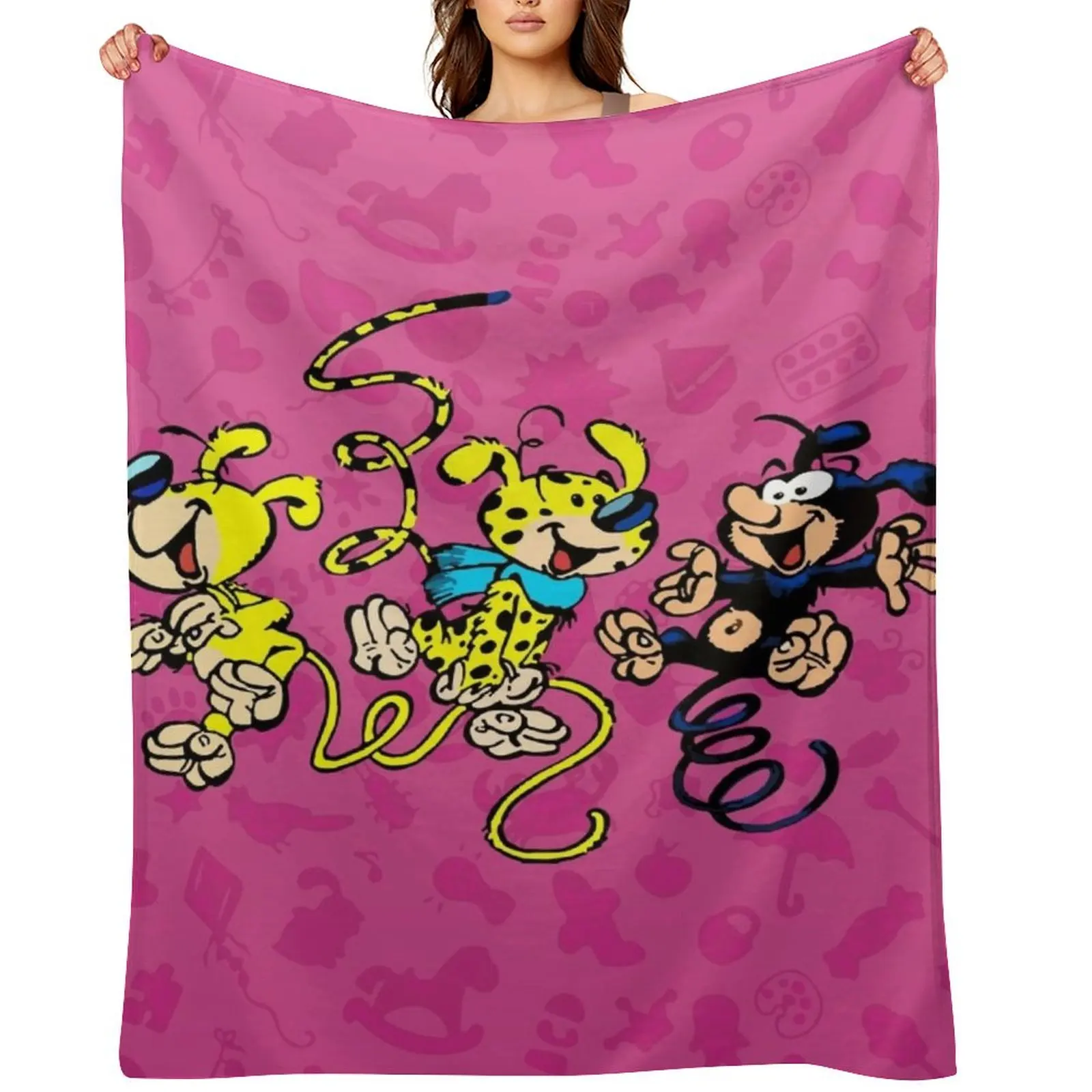 

Marsupilami babies - Pink design Throw Blanket Camping Summer Beautifuls christmas decoration Blankets
