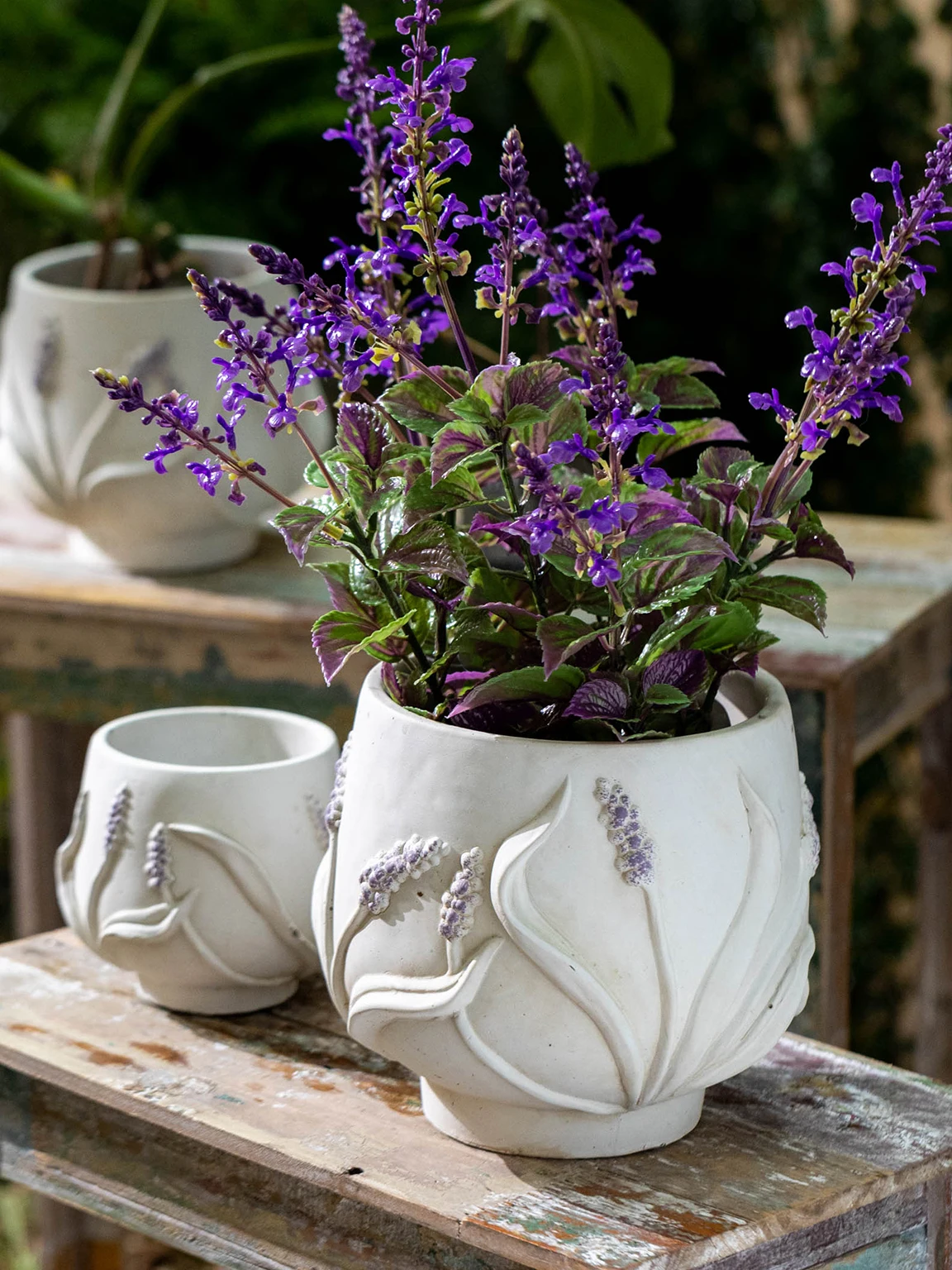 

Retro Cement Imitation Ceramic Flower Pot Nordic Artistic Decorations for Gardens Orchids Plant Pots Garden Decor