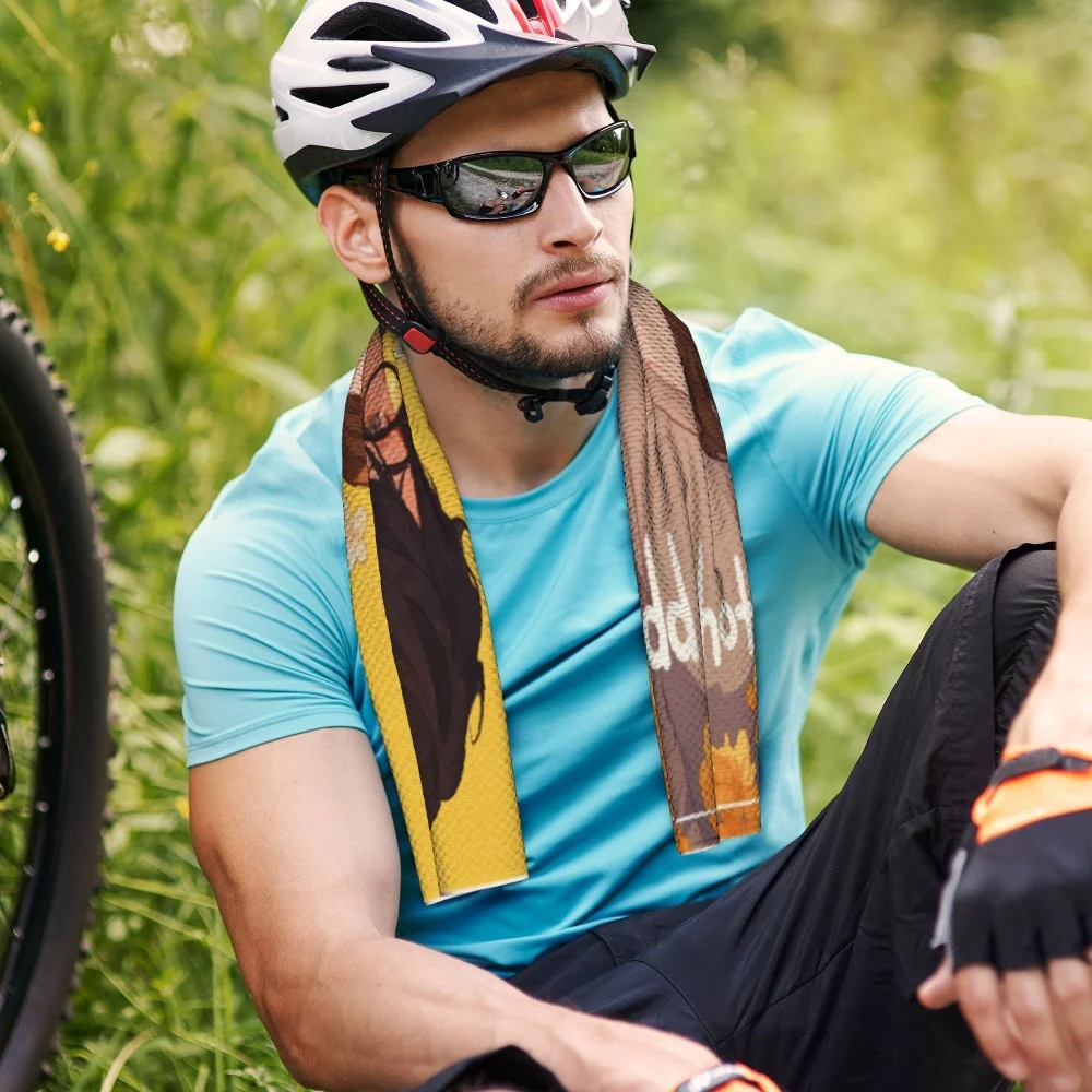 Customized Sports And Golf Special Cooling Towel - Designed for Sports, Text Or Logo, Soft, Gift for Father'S Day, Friends