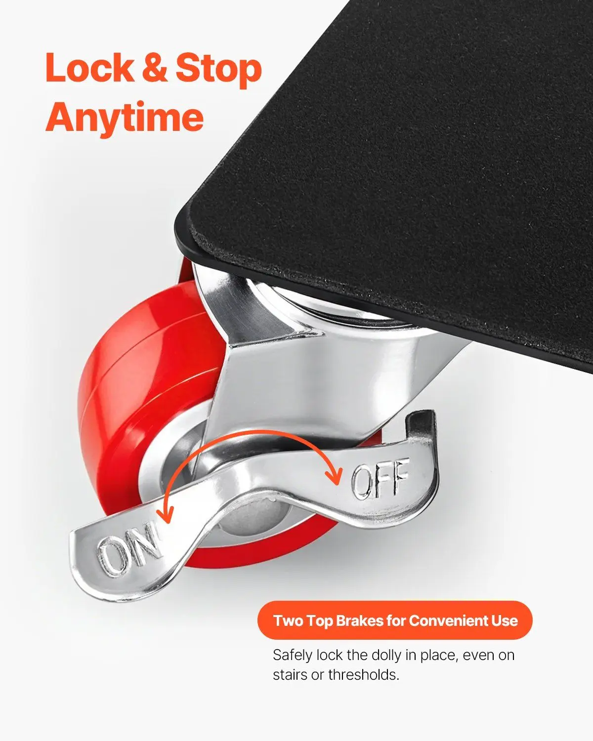 حامل أثاث قوي بقوة 1200 رطل مع 5 عجلات، دوللي متحرك متعدد الاتجاهات لأجهزة وصناديق الملابس الثقيلة #5