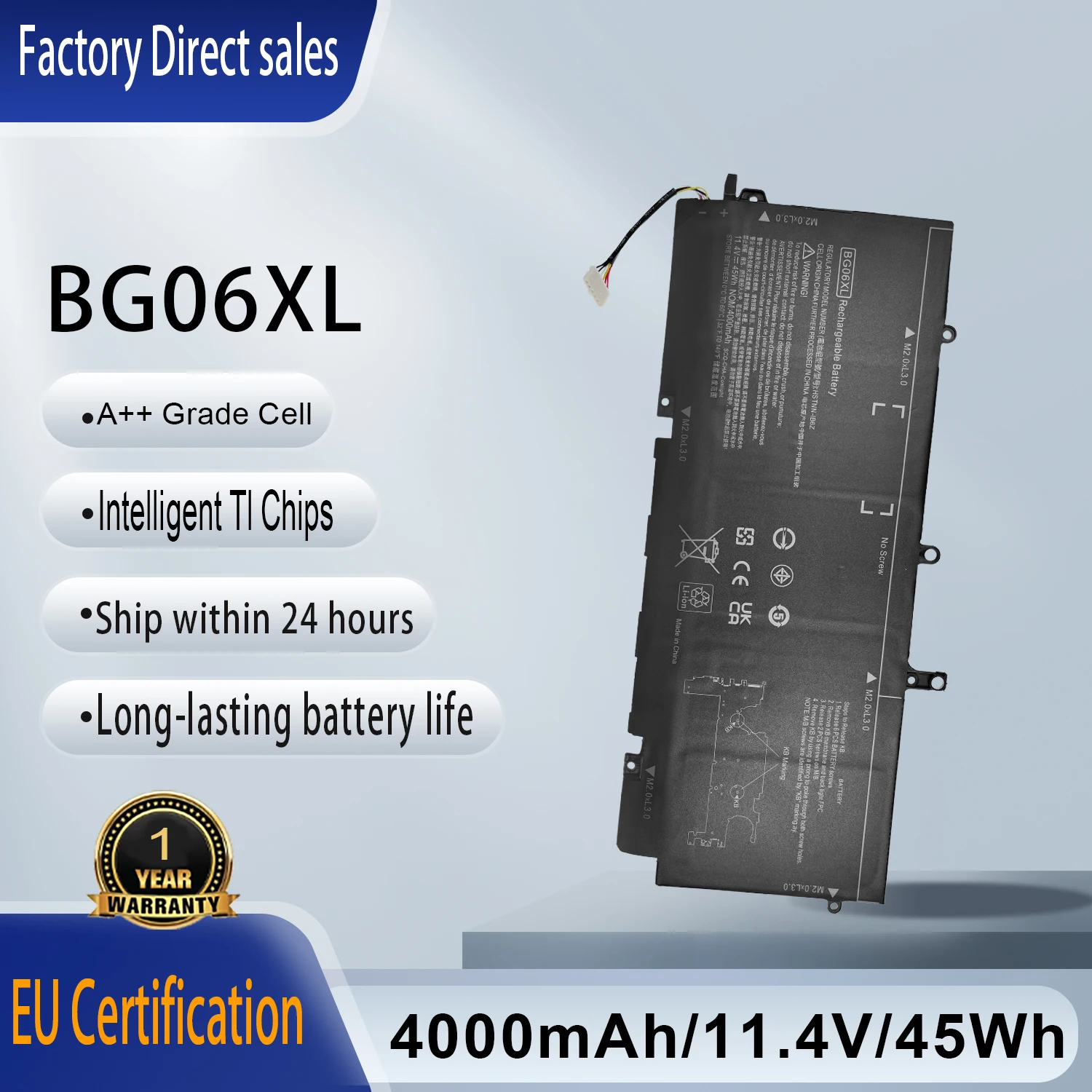 BG06XL Laptop Battery For HP EliteBook 1040 G3 Series BG06XL BG06045XL HSTNN-Q99C HSTNN-IB6Z 804175-181 804175-1B1 804175-1C1