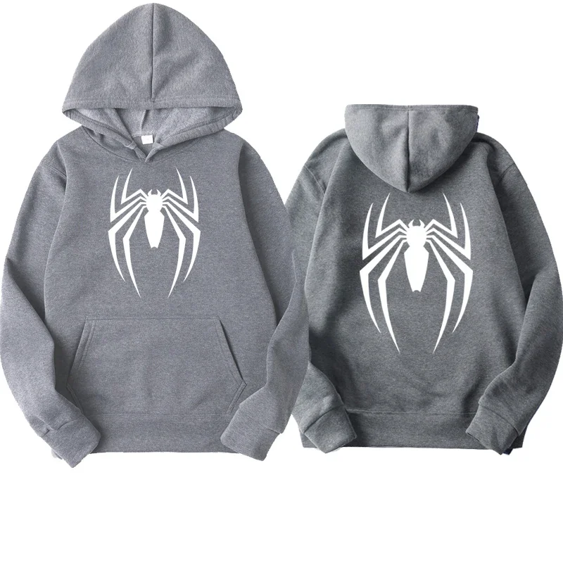 2024 New Men's Hoodie Street Fashion Spider Sweatshirt Fleece Ladies Casual Funny Loose Spiderman Men's Clothing Free Shipping