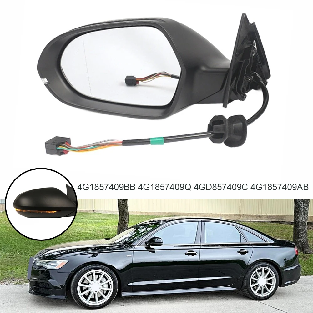 Left Side Mirror  For LHD For A6  For C7 2011-2018 Power Folding Memory Heated 12Pin Car Electronics Accessories
