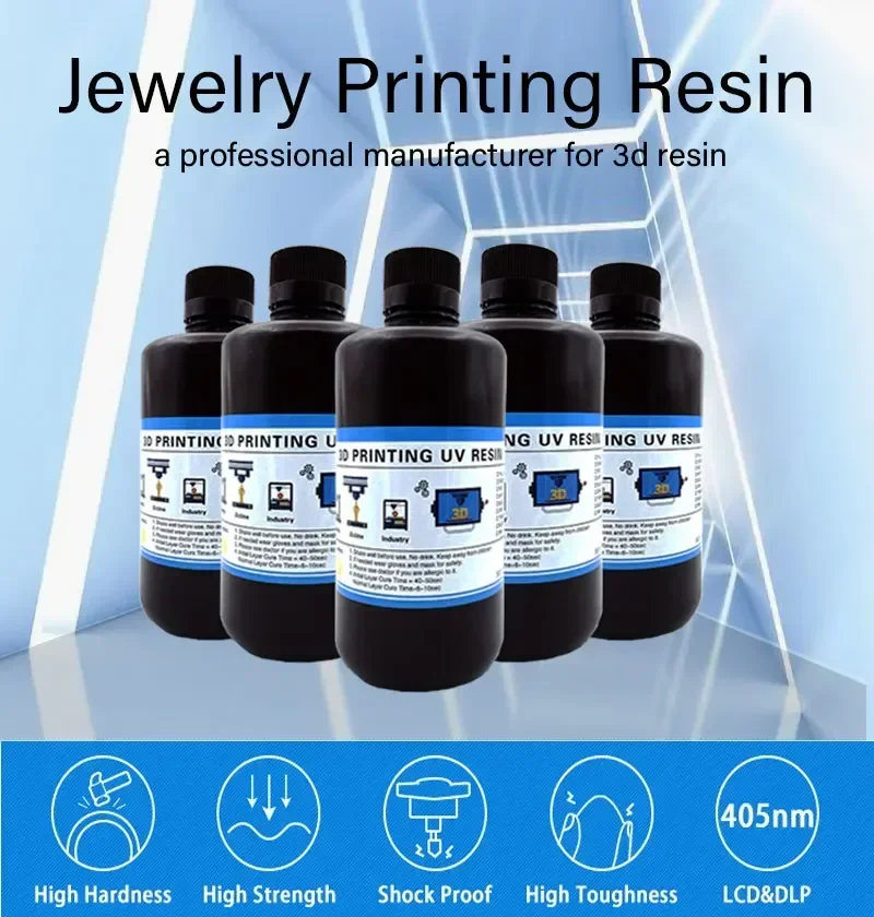 1000g Liquid Photopolymers UV Castable Resins Jewelry 3d Printer Resins for Jewelry Castings