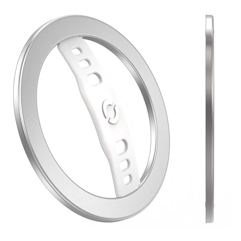 Magnetic Ring Phone Holder for Magsafe Wireless Charging Phone Grip Stand with Silicone Finger Strap Removable Car Phone Holder