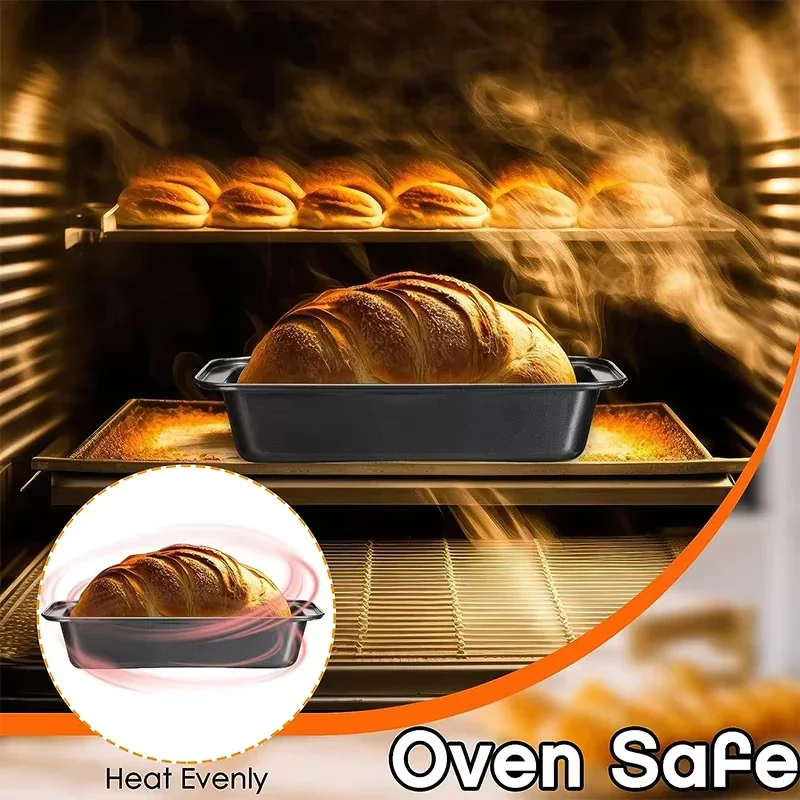 Nonstick Carbon Steel Bread Loaf Pan – Rectangle Bakeware 6