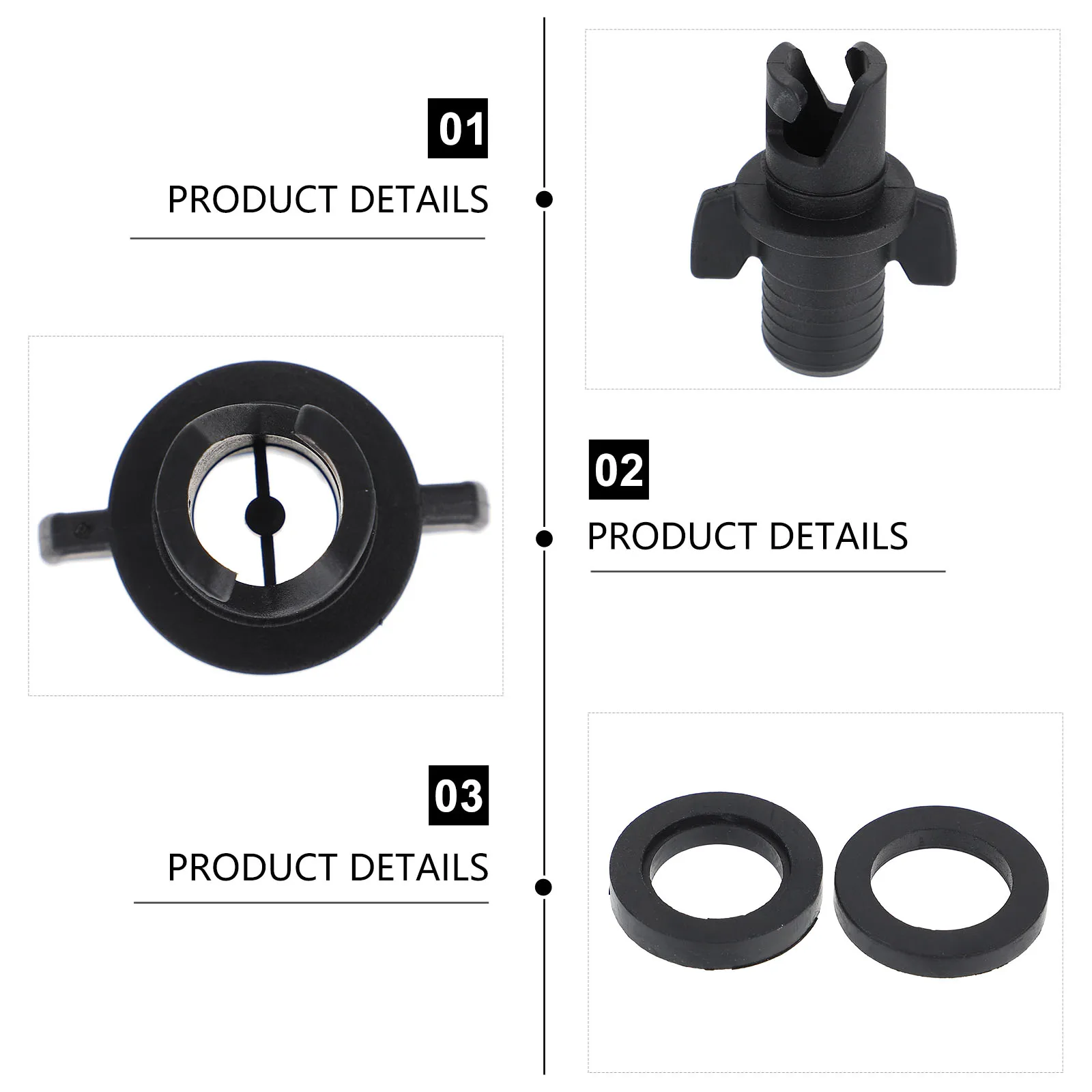 

Essential Air Valve Connector For Inflatable Kayaks And Rafts With Adapter Set