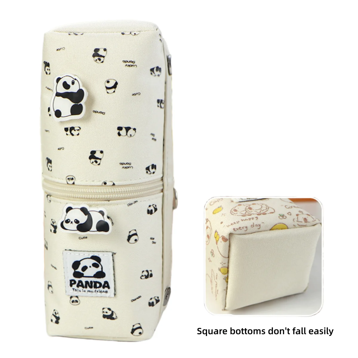 Two-use pencil bag Pen holder Cartoon cute Capybara pen case Detachable Panda pattern School study office supplies stationery