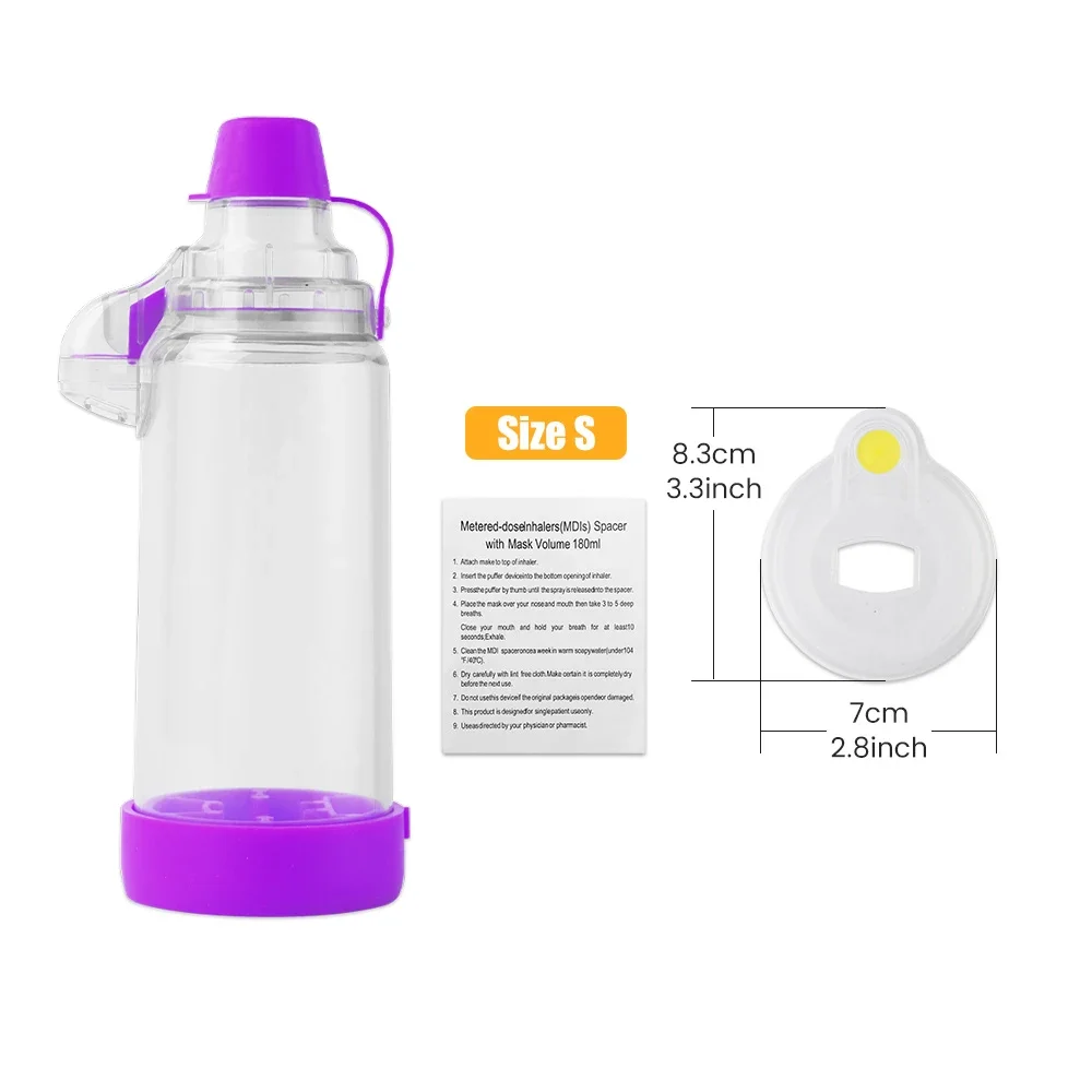Vernevelaar Cup Inhalator Fles Astma Inhaleren Kamer Automizer Spacer Mist Opslag Compressor Tank Verstuiver Masker Kinderen Volwassen