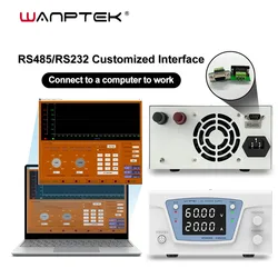 WANPTEK 30V 60V 100V RS485/RS232 Lab Programmable Adjustable DC Power Supply Software Automatic Control Voltage Stabilizer forpc