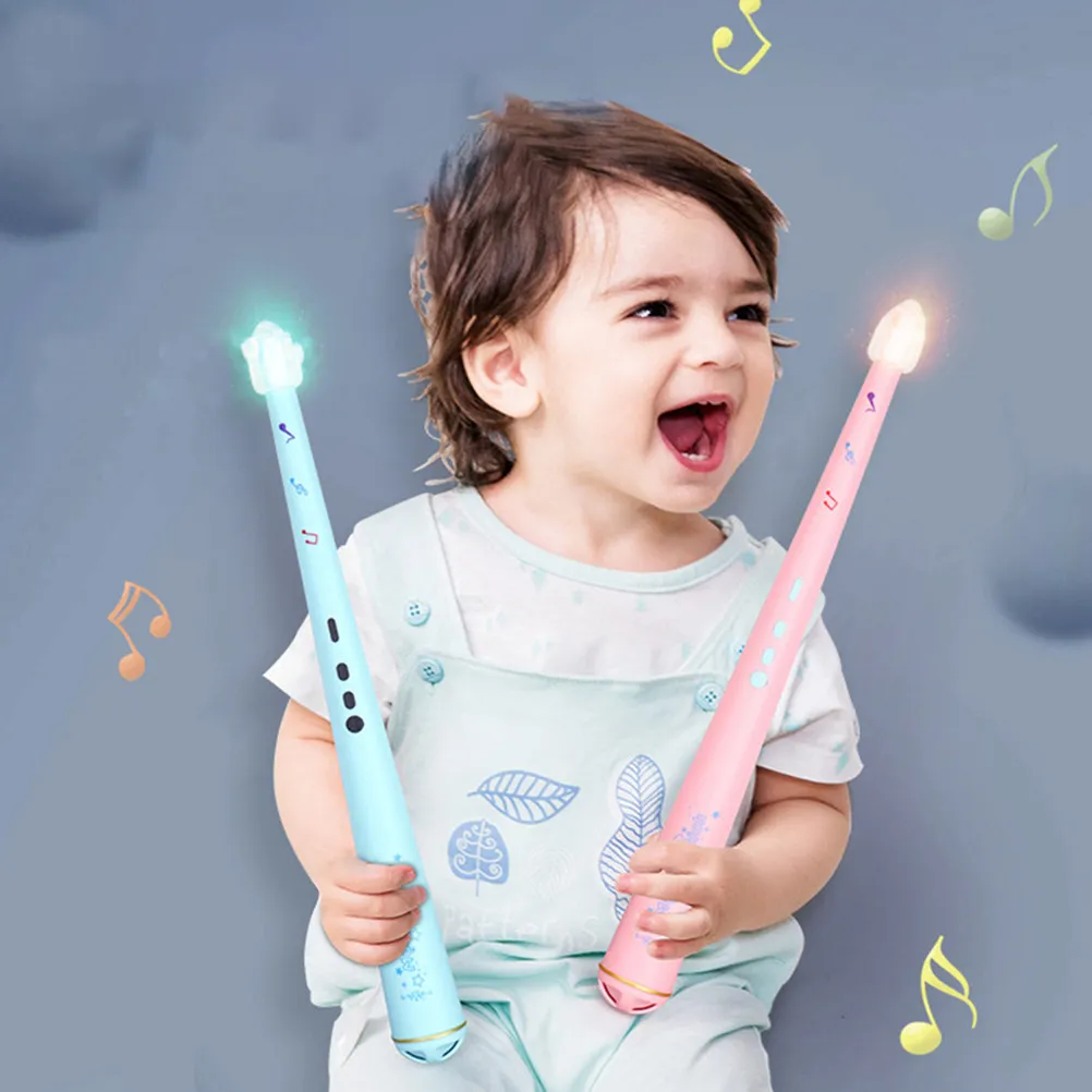 Plastic Electric Drumstick for Children Rhythm Stick Musical Instrument Stick Fun Educational Gift for Christmas New Year