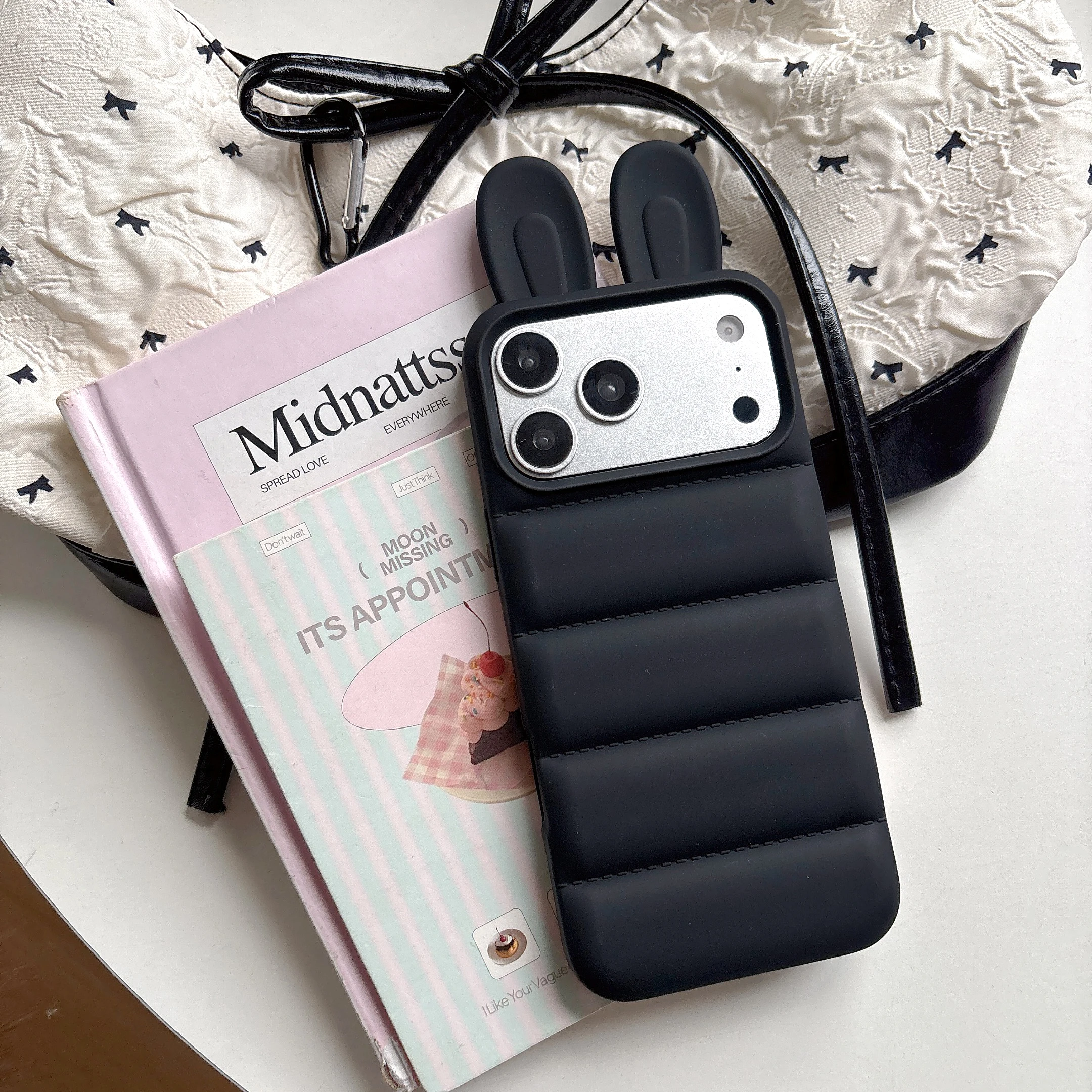 Niedliche Originelle Hasenohren 3D-Hülle für iPhone 17 16 15 Handyhülle 17 16 15 Pro MAX Weiche Stoßfeste Rückseite Schutzhülle – Detail 6