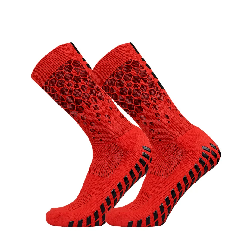 antideslizantes Pattern 2023 de calcetas futbol New Men Women Heel Sports Soccer Socks Sports Non-Slip Silicone Grip football So