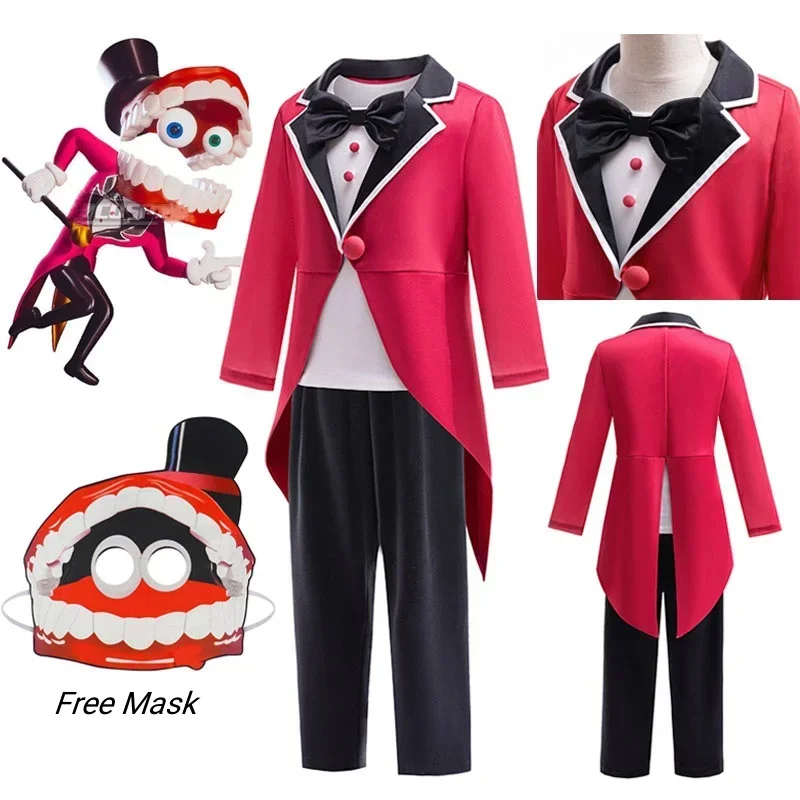 The Amazing Digital Circus Kids Cosplay Costume Queen Costume Clown 3Pcs Outfits Digital Pomni Role Play  Halloween