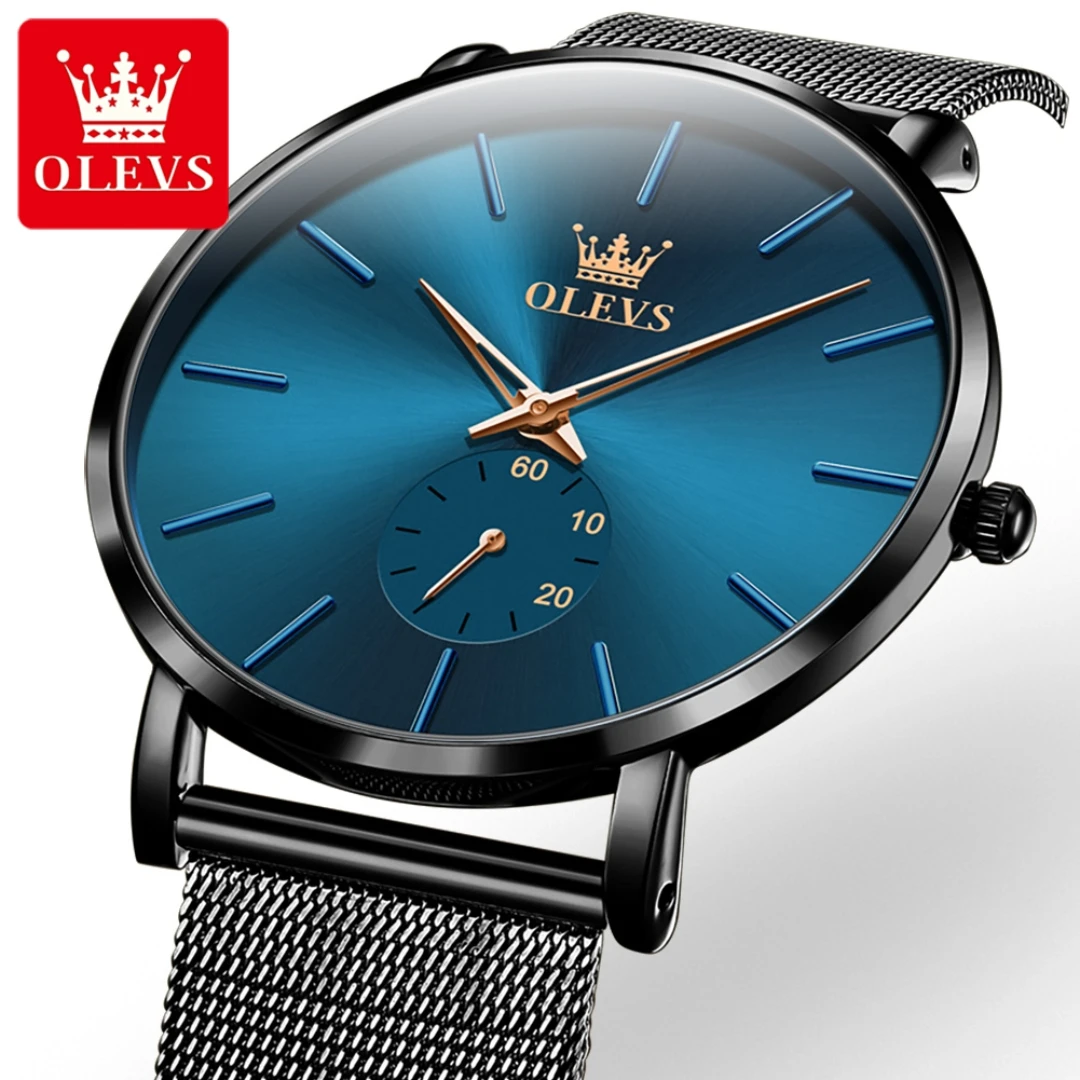 OLEVS 9954 Fashion Quartz Watch Gift Round-dial Alloy Watchband