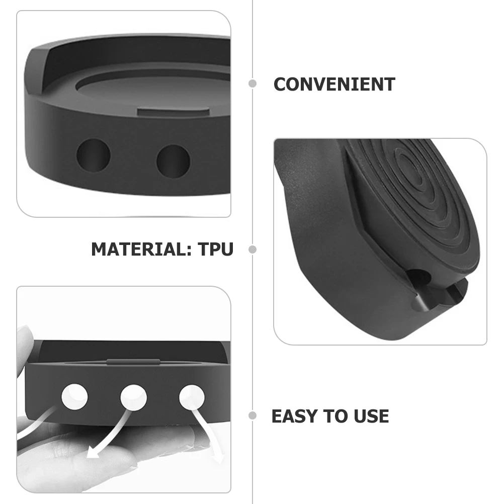 

4pcs Black Anti Vibration Pads Washer Stabilizer Shock Absorbing Mat for Washing Machine Refrigerator Furniture Heavy Duty Feet