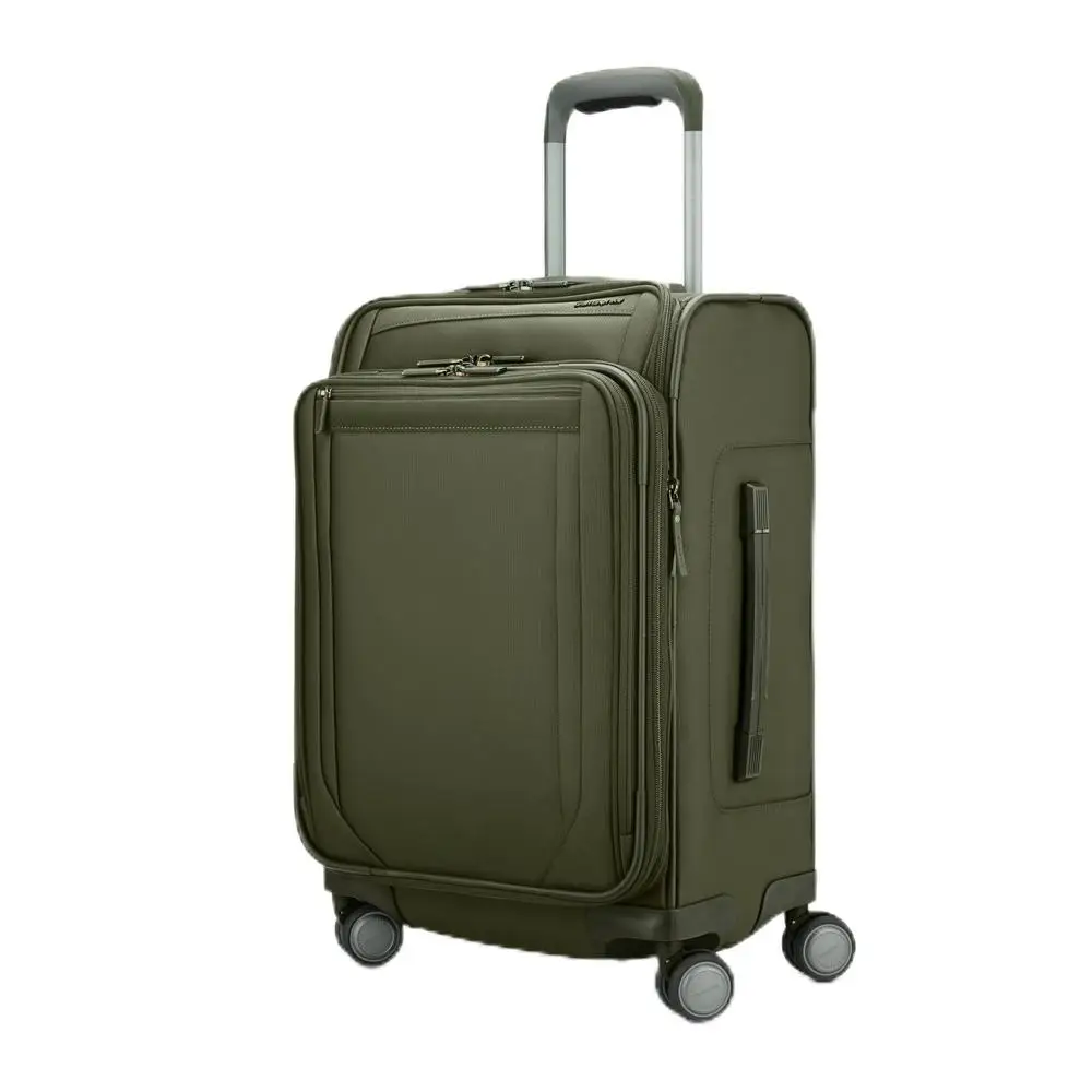 Steel Bearing Wheels Cedar Green Expandable Carry On Spinner Luggage Tri-Core Nylon Ergo Zipper Hanger Bracket Speed Buckle.