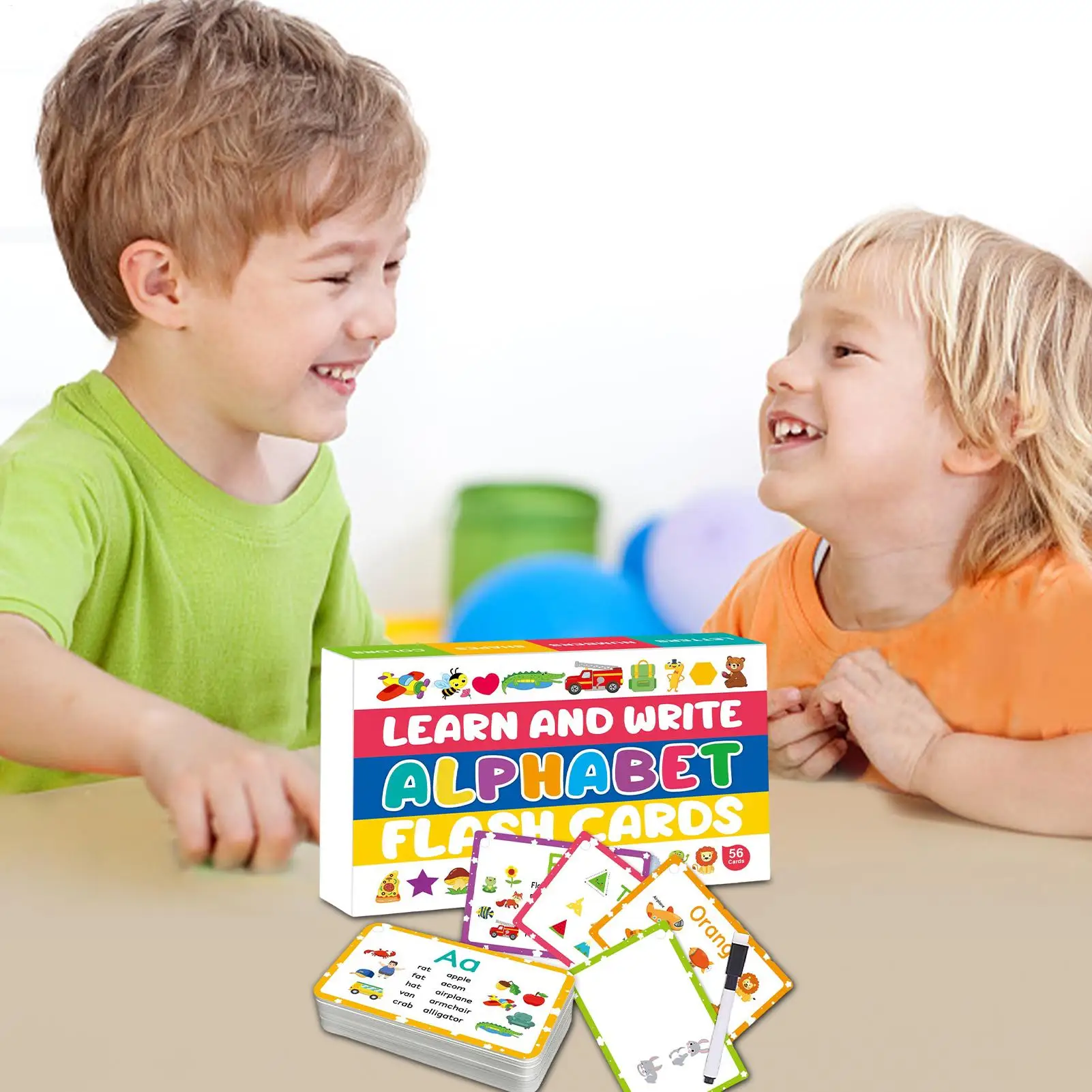 Carte Flash Alphabet colorée, reconnaissance des lettres préscolaires, cartes Flash de reconnaissance de l'alphabet pour l'école, la salle de classe et la maison