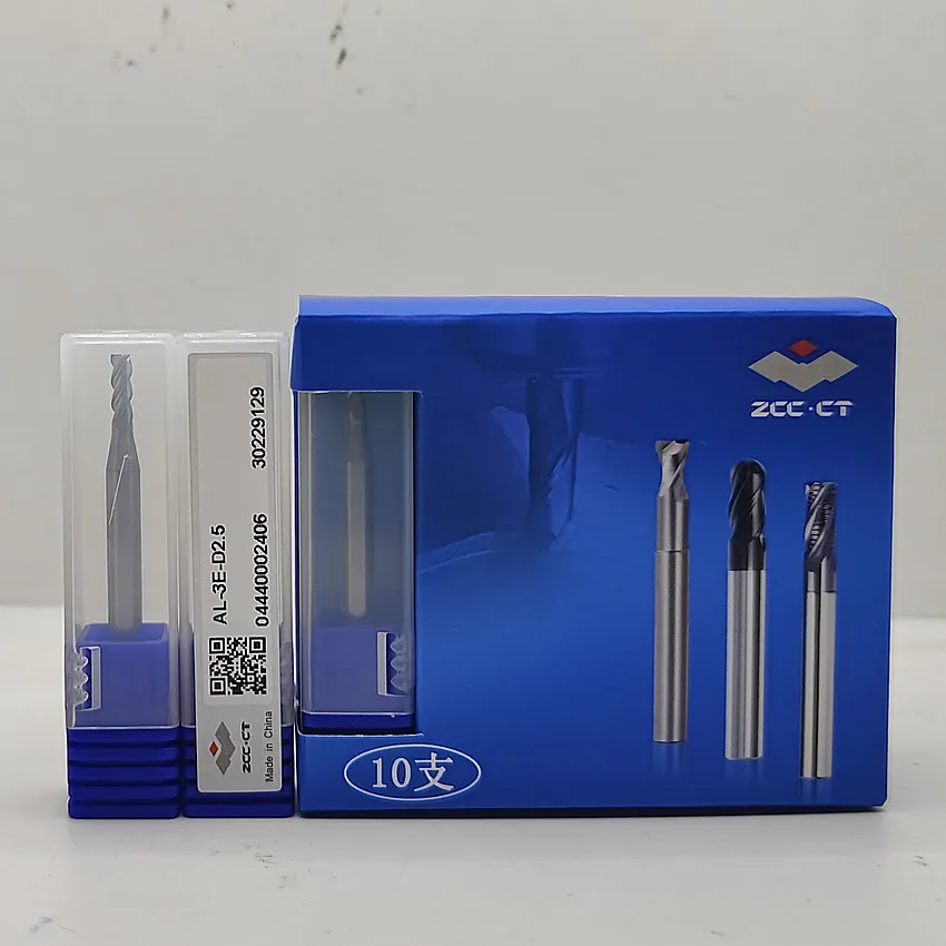 

AL-3E-D2.5 ZCC.CT AL-3E Three blade straight shank flat end milling cutter 3 Flutes Flat end mills Φ2.5*4*7*50 3T Flat end mills